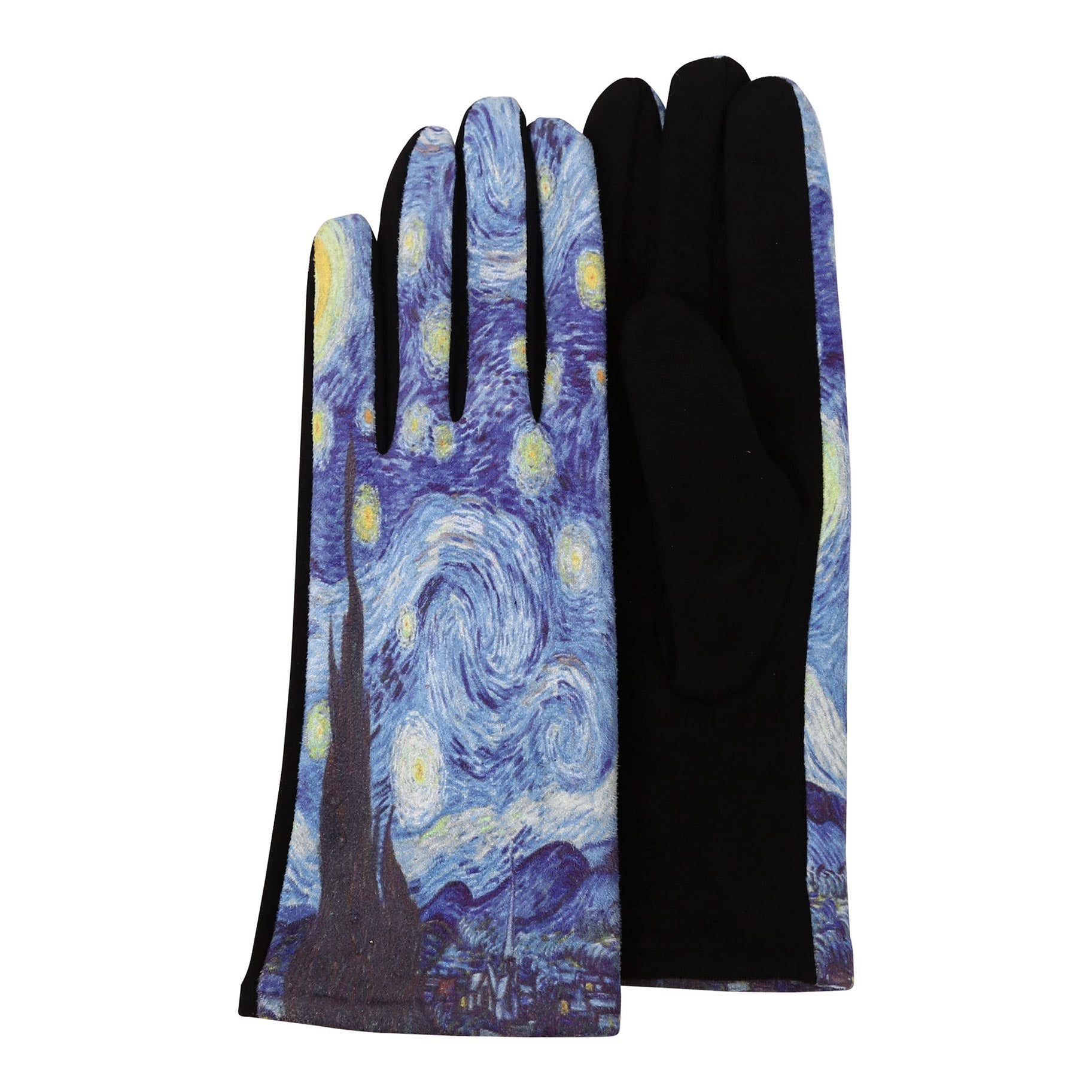 Fine Art van Gogh Starry Night Texting Gloves - RainCaper