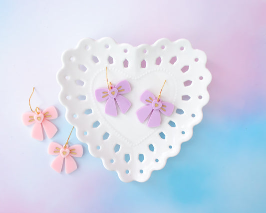 Pastel Cherry Blossom Acrylic Earrings – Momenti di Vita