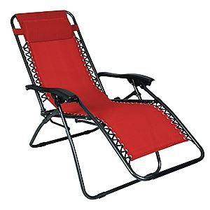 red oxford zero gravity chair