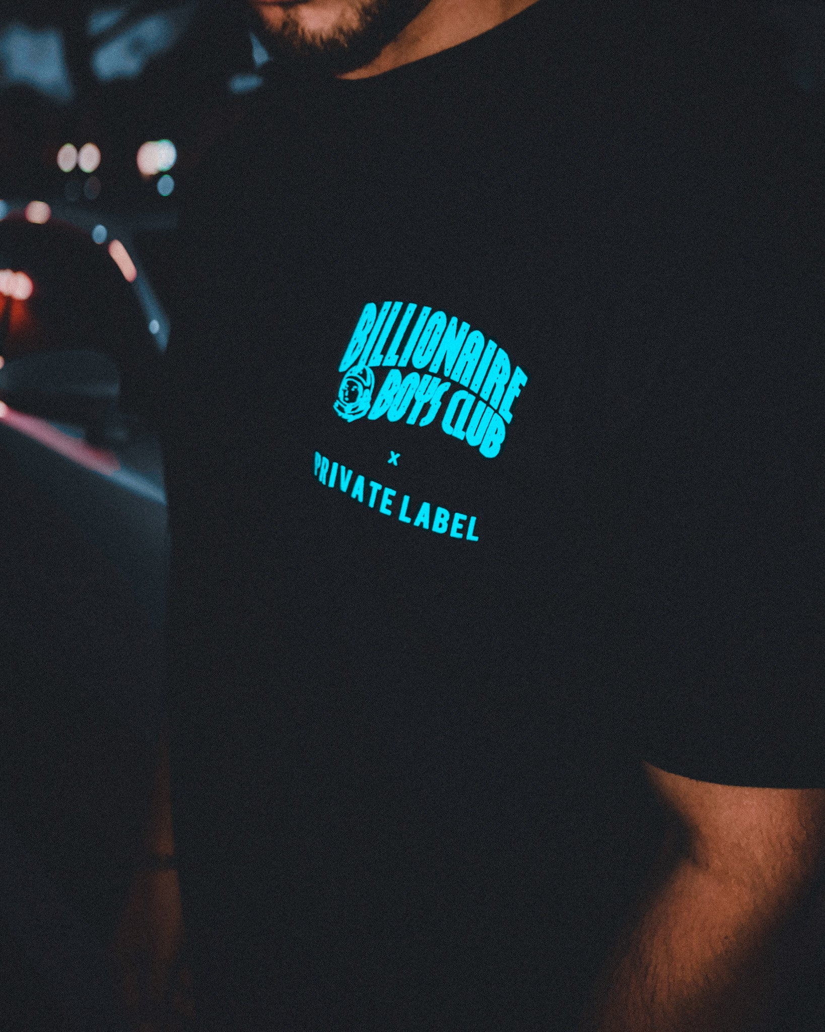 Label of the Billionaire Boys Club x Private Label - GLOW merchandise 