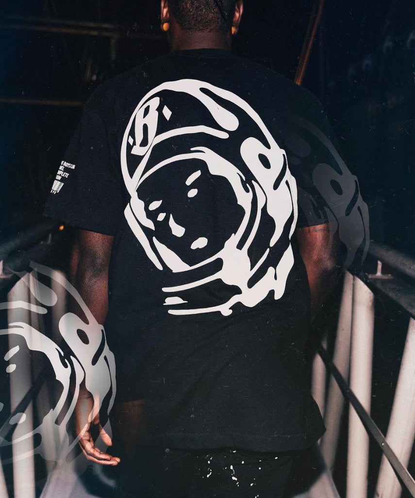 model wearing Billionaire Boys Club merchandise