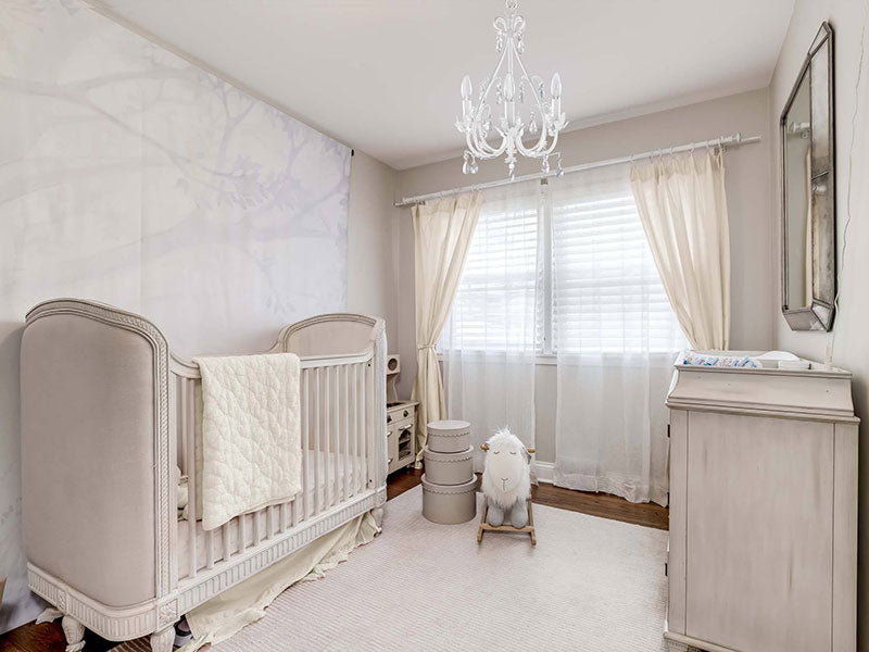 white nursery chandelier