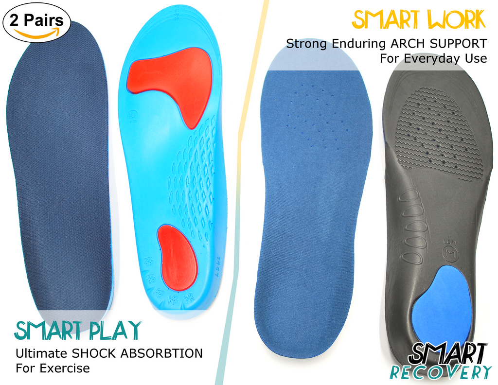 Orthotic Insoles (4 Pack) Shoe Inserts 