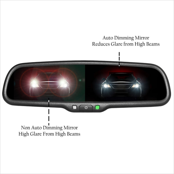 Rear View Mirror- Auto Bright/Dim, Compass, Temperature, Universal