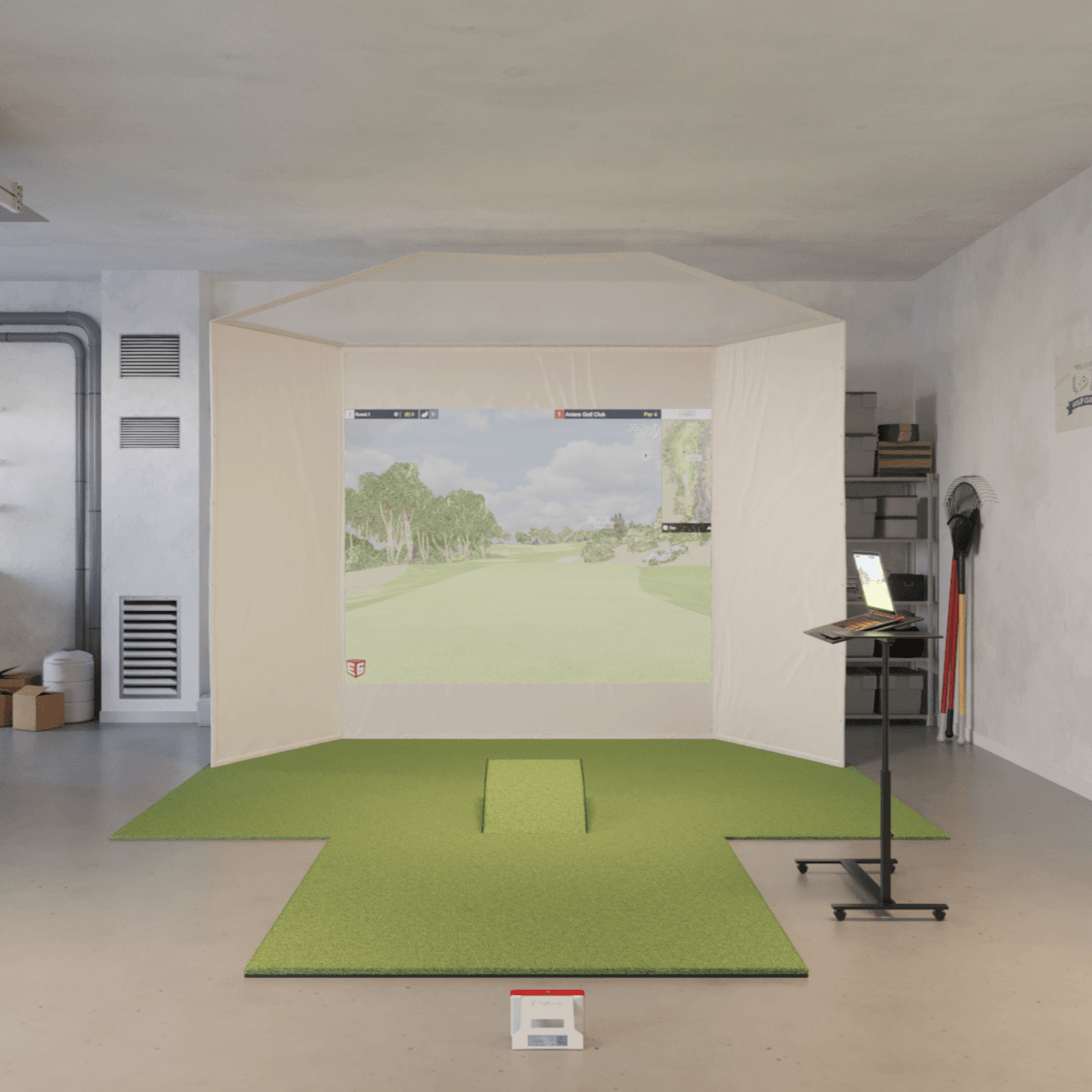 2023 Edition Mevo+ Retractable Golf Simulator Studio Package