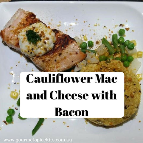 Cauliflower Mac and Cheese with Bacon 