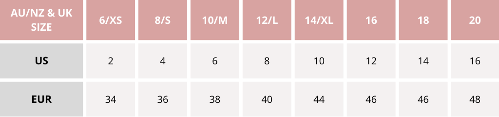 belt size conversion chart