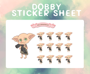 Kawaii Dobby Sticker Sheet Hellopapercat