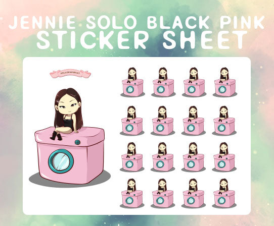 BLACKPINK JENNIE SOLO STICKER サノク ステッカー-