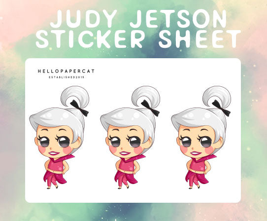 Judy Jetson Deco sticker sheet