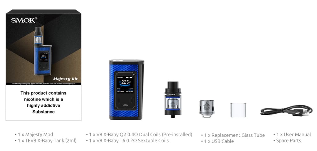 Smok Majesty Kit contents