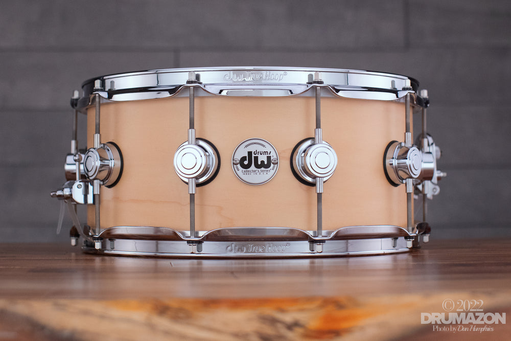 DW 14 X 6.5 COLLECTORS SERIES MAPLE STANDARD SNARE DRUM, NATURAL