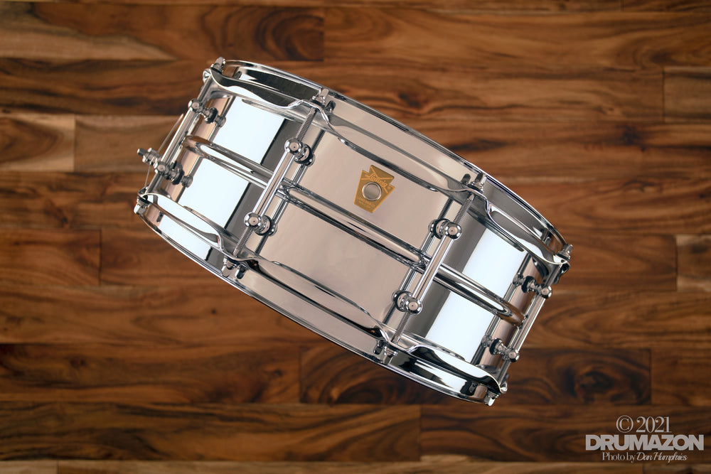 LUDWIG 14 X 5 LM400T SUPRAPHONIC SNARE DRUM, CHROME METAL, TUBE