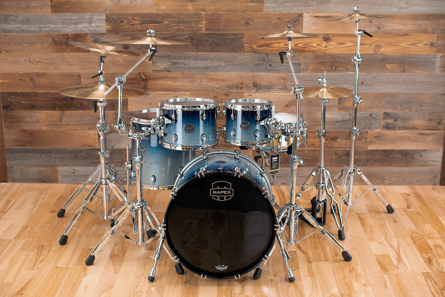 MAPEX SATURN CLASSIC 4 PIECE DRUM KIT, TEAL BLUE FADE, NEW 2020 MODEL ...