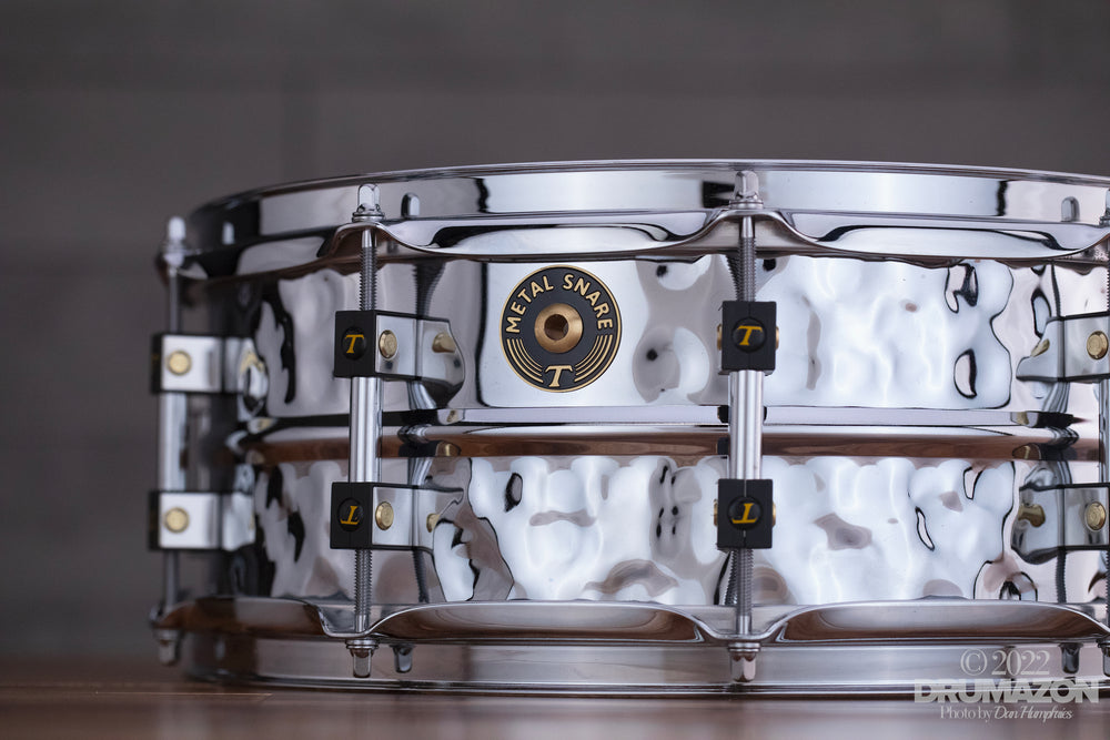 卸売 14 Pearl x PEARL Hammered Steel Snare 14 5 C スネア ドラム