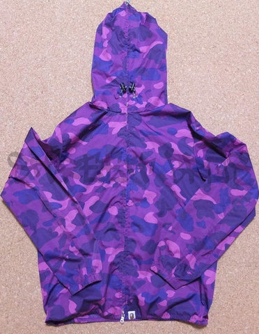 purple bape windbreaker