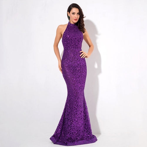 purple glitter dress