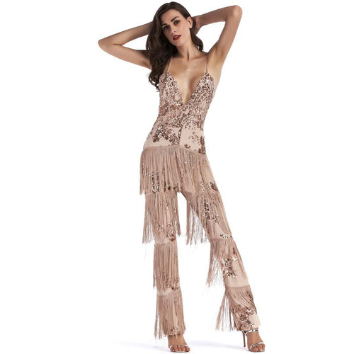 gold tassel jumpsuit