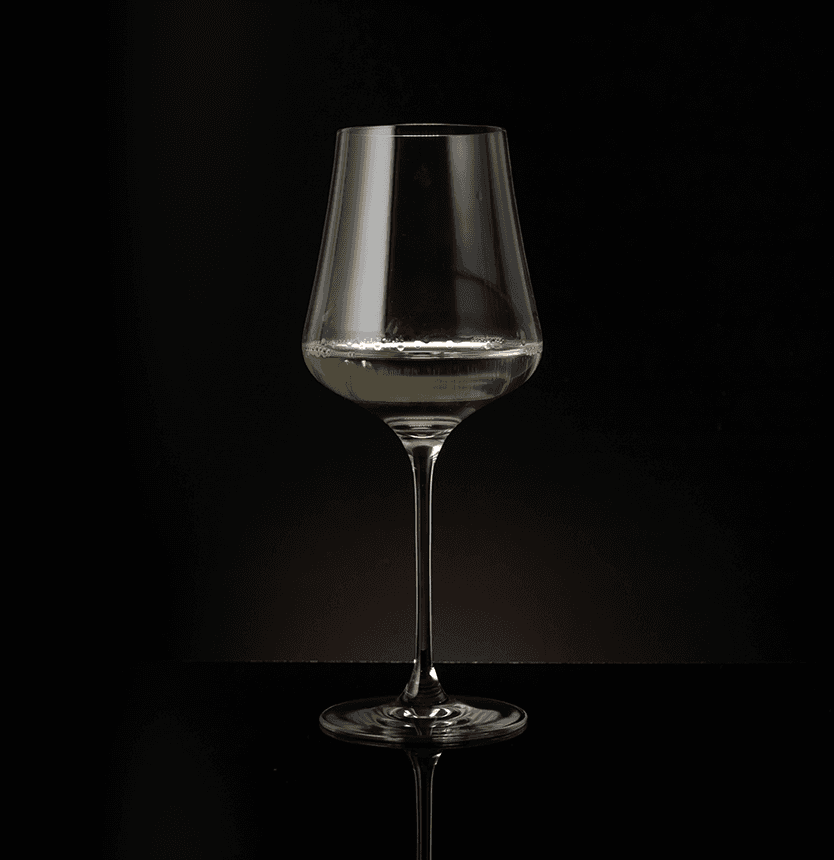 Gabriel Glas Austrian Crystal Signed Wine Glass 9 Etched Wine Folly Logo  MINT