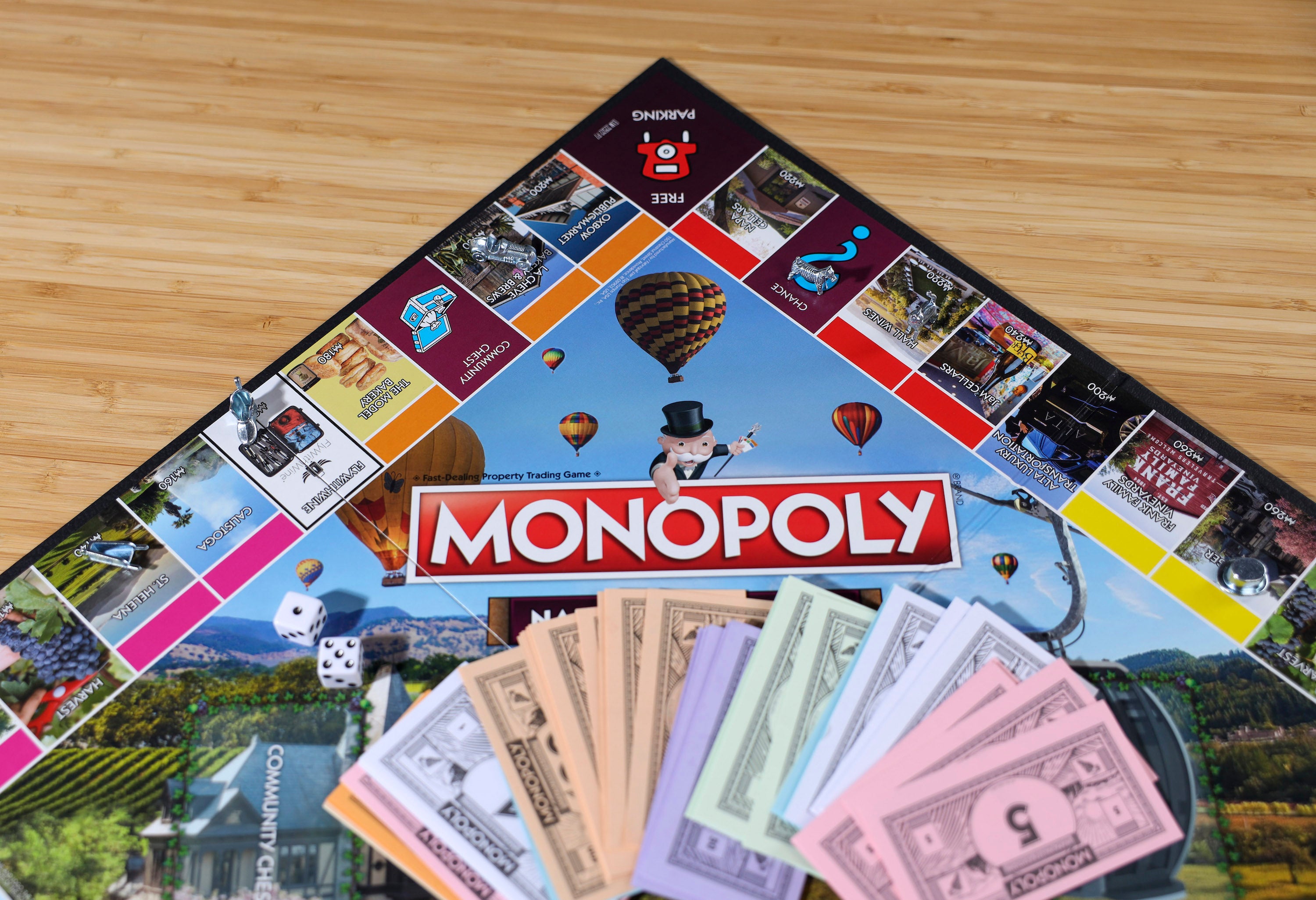 Monopoly Napa Valley Edition will transport you to the sprawling vineyards  of Northern California