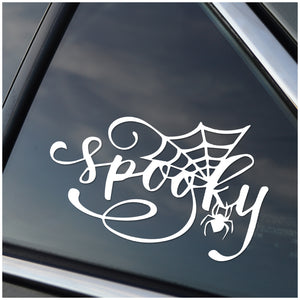Spooky Spiderweb Halloween Decal - Vinyl Car Decal