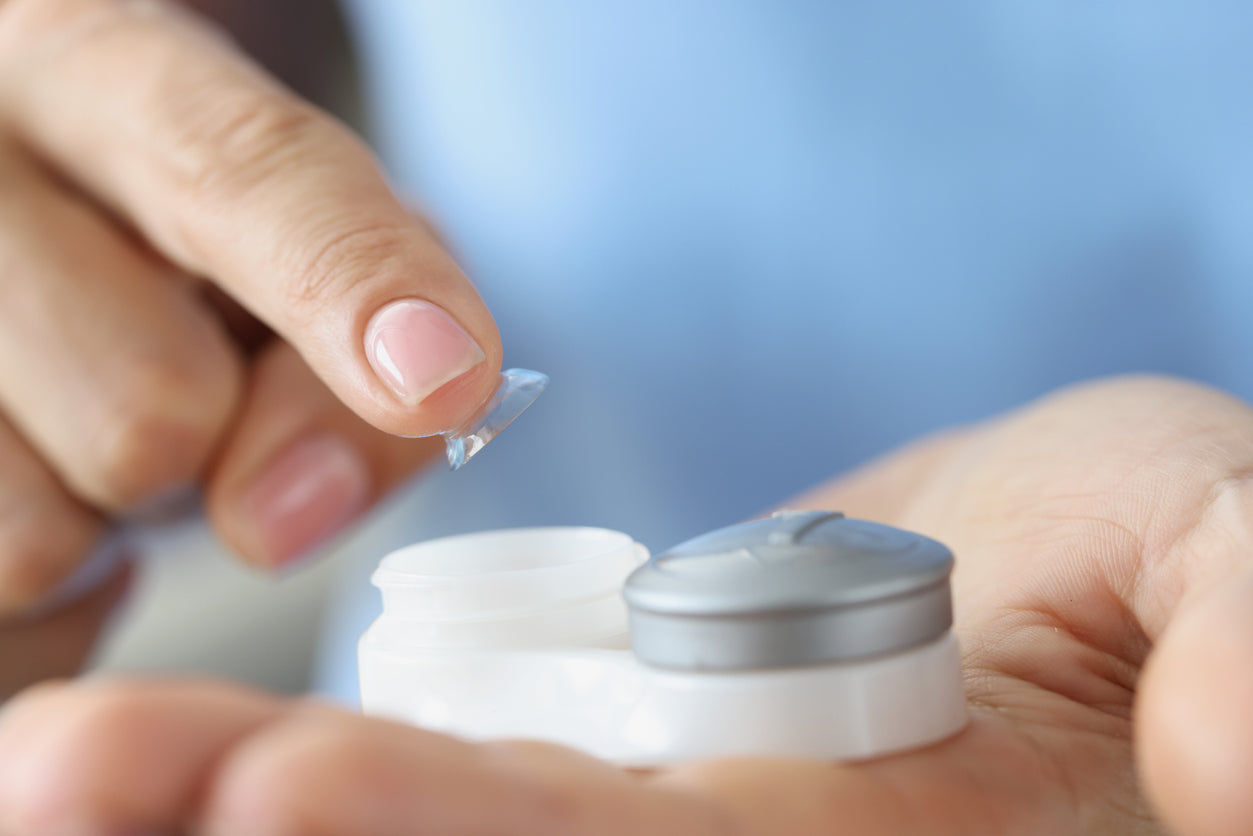 storing contact lenses.