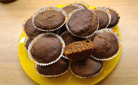 Gluten free Hojicha Gingerbread Muffin