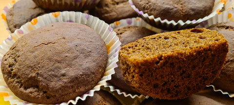 Gluten free Hojicha Gingerbread Muffin