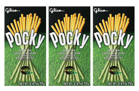 Glico Pocky Matcha Green Tea 70g x 3 Biscuit Stick