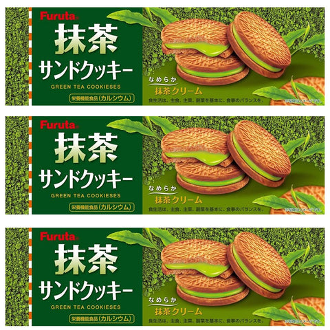 Matcha Cream Sandwich Cookies / Green Tea Cookies Furuta Ninjapo