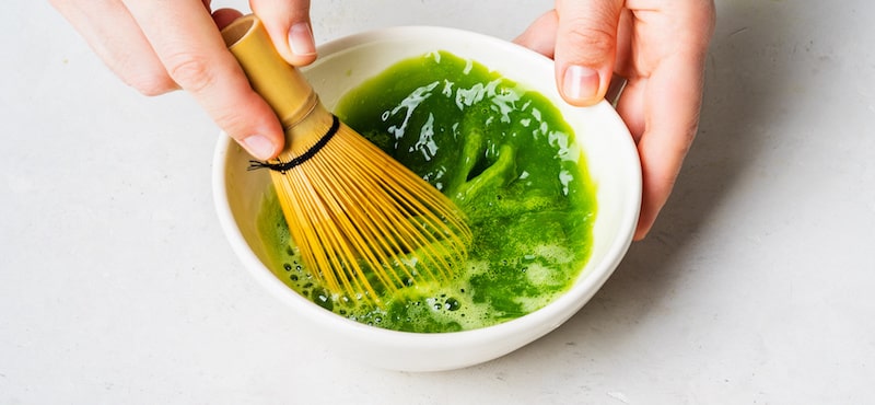 Matcha green tea can be made at home