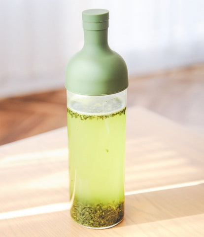HARIO Cold Brew Tea Bottle  Elegant Glass Iced Tea Brewer - Senbird Tea