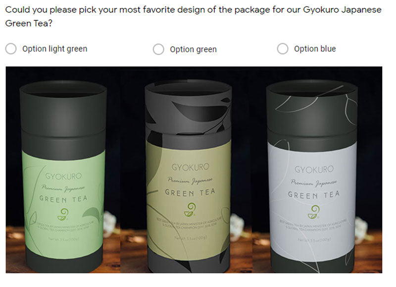 Gyokuro Question Survey for Package
