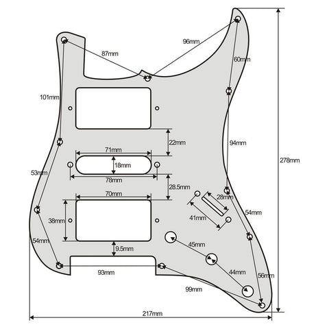 CARBON FIBER Pickguard for Fender® Stratocaster® Strat® USA MIM HSH 11 ...
