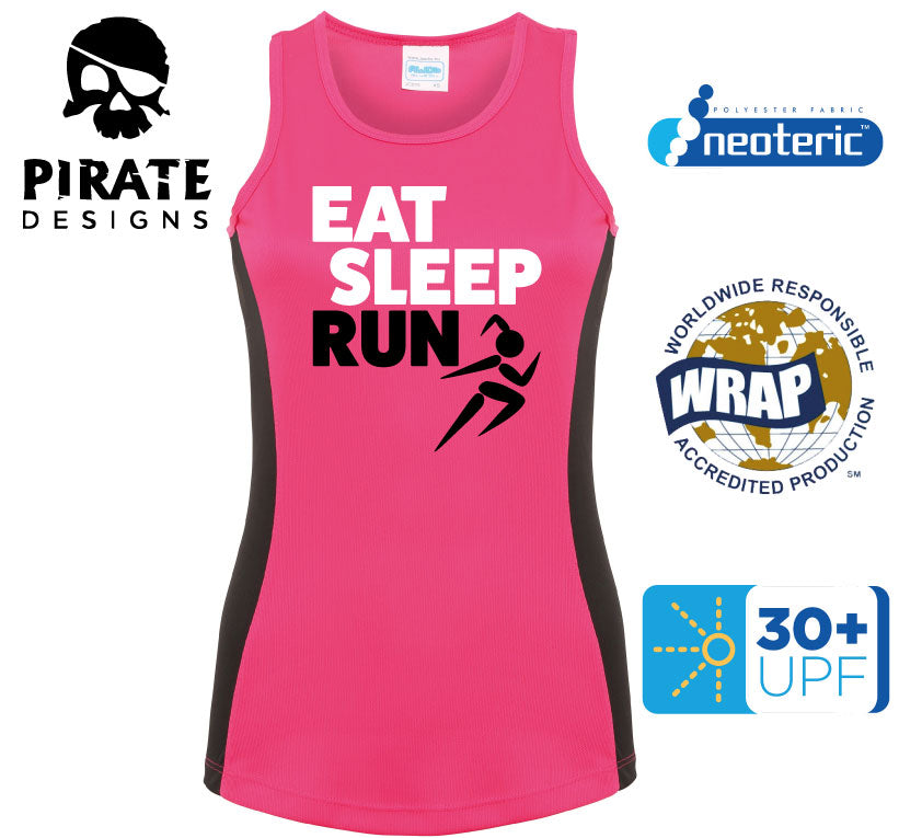 Running Athletic Wicking Racerback Tank - Run Pirate Run | Women's, M | Running Apparel | Gone for A Run