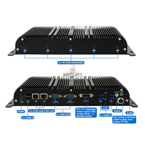 Intel Quad Core J4125 2.00GHz Industrial Mini PC w/ 2 WIFI/ 2.5G LAN/ 5G SIM