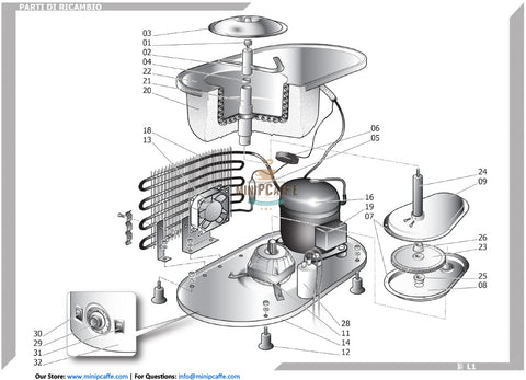 The motor is part number 11 in the diagram below