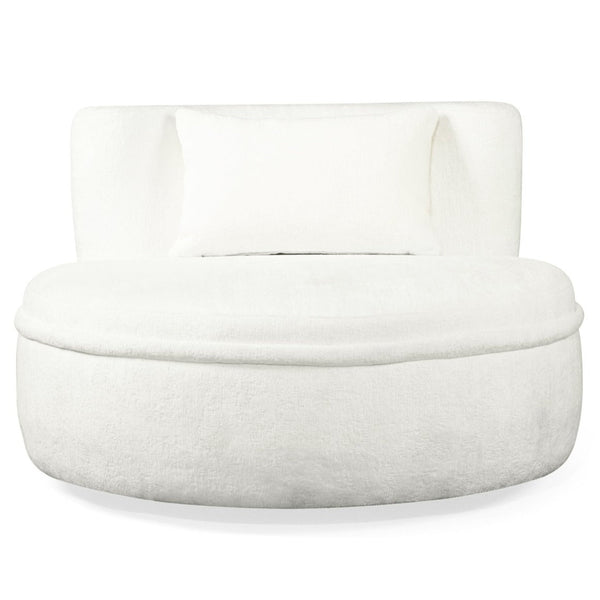 curved white fabric swivel chair australia