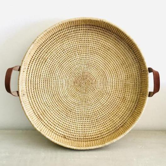 woven round tray sea tribe australia