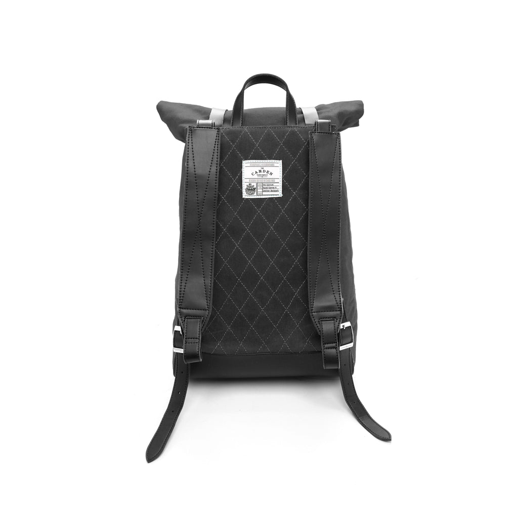 Black Waxed Canvas Backpack - The Camden Watch Company