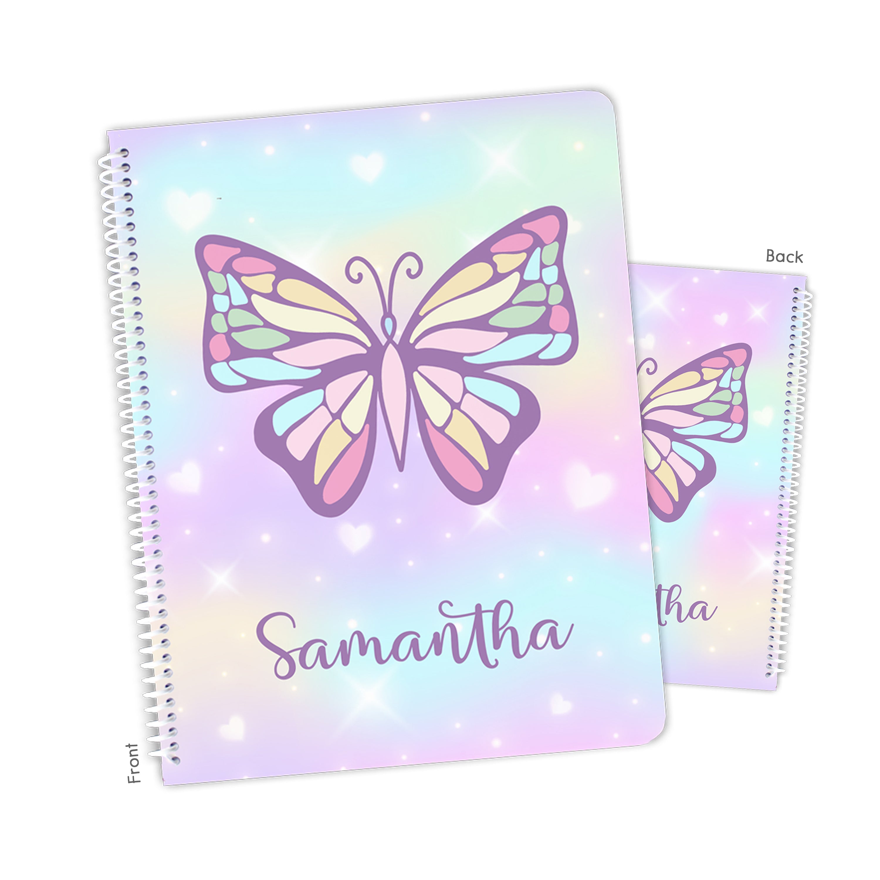 Butterfly Personalized Custom Notebook or Sketchbook • School Office Supplies