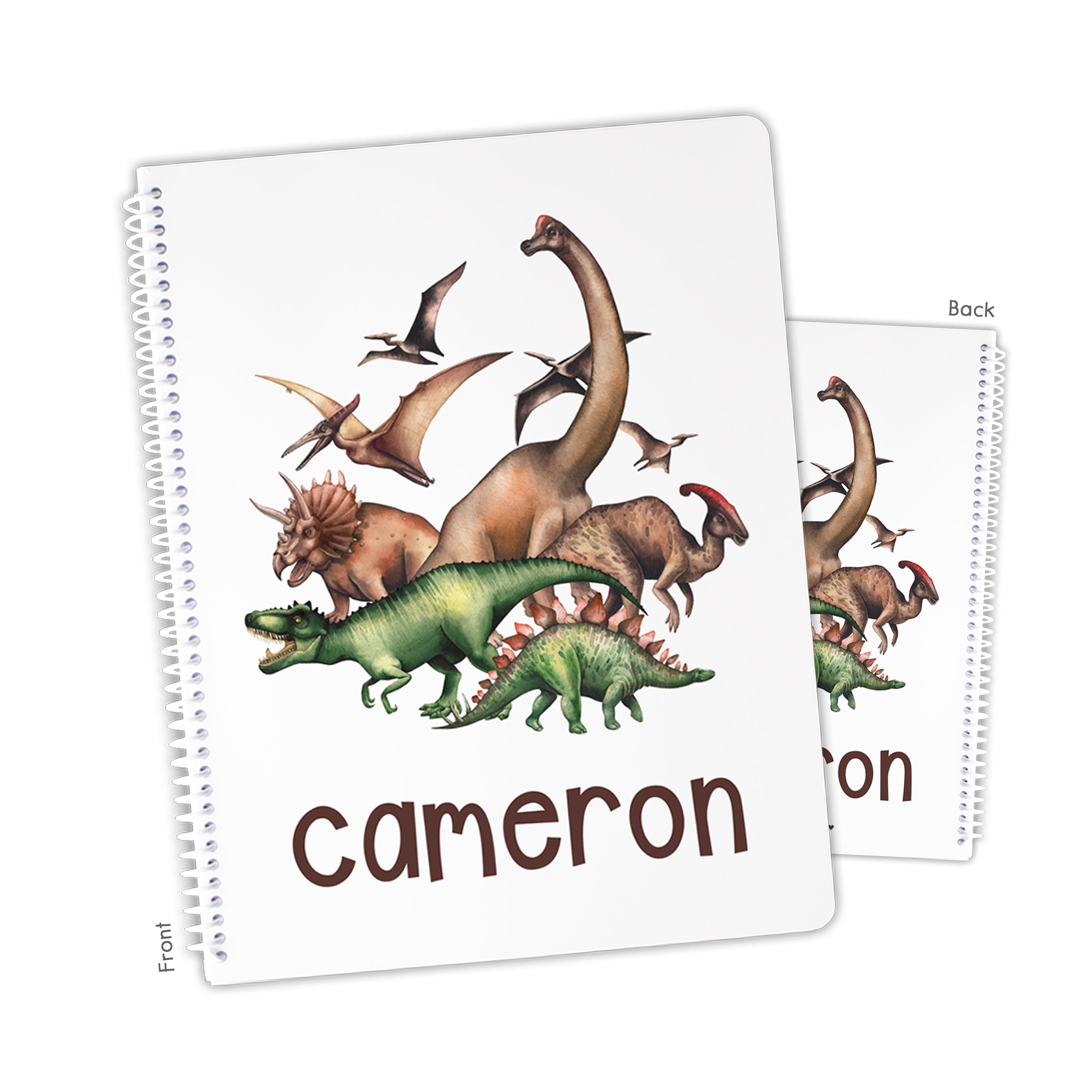 Dinosaur Personalized Custom Notebook or Sketchbook • School Office Supplies