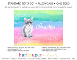 Rainbow Cat Personalized Pillowcase Pillowcases - Everything Nice