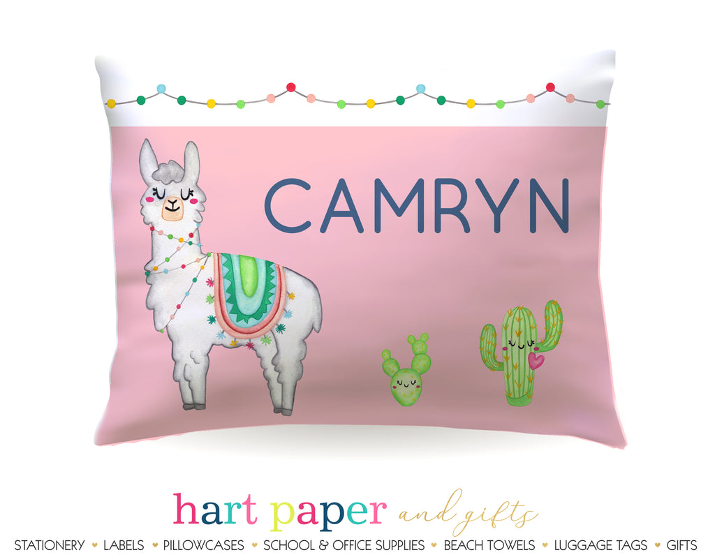 Llama Personalized Pillowcase Custom Birthday Gift Kids Girl Boy Children  Pillow Case Cover Standard 20x30 – Hart Paper