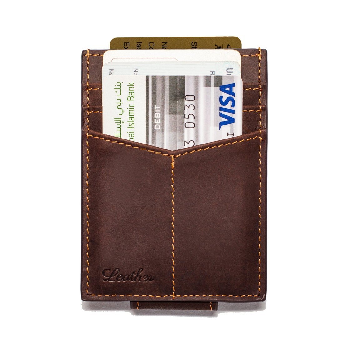 fancy card holder with moneyclip for men