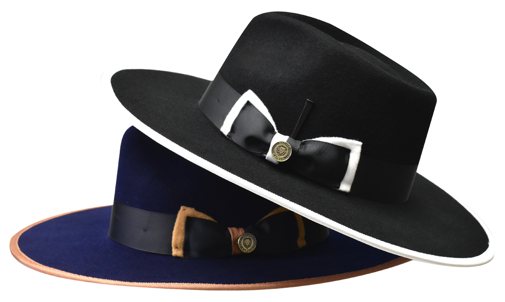 Bruno Capelo White / Black Linen Blend Stingy Brim Fedora Hat SD-100 -  $39.95 :: Upscale Menswear 