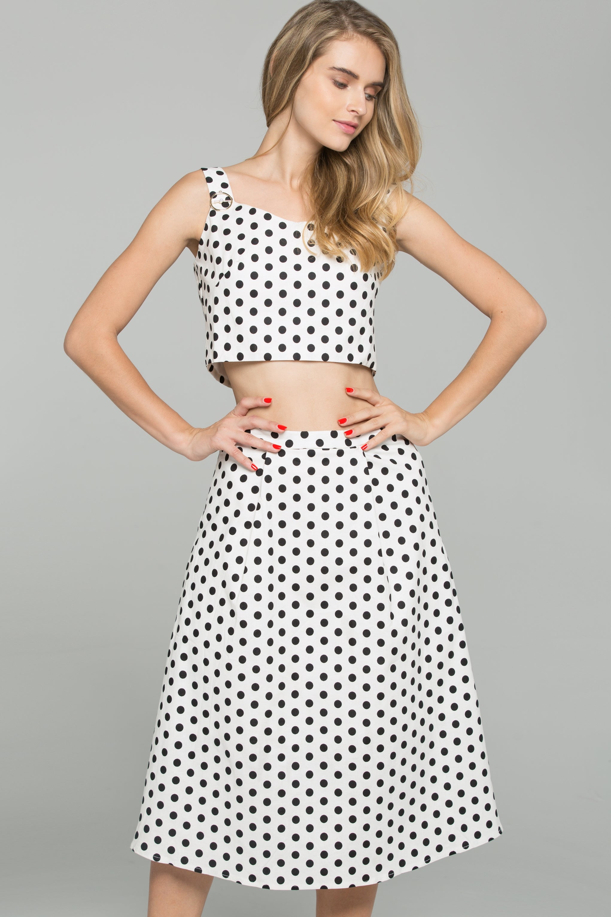 black and white polka dot dresses