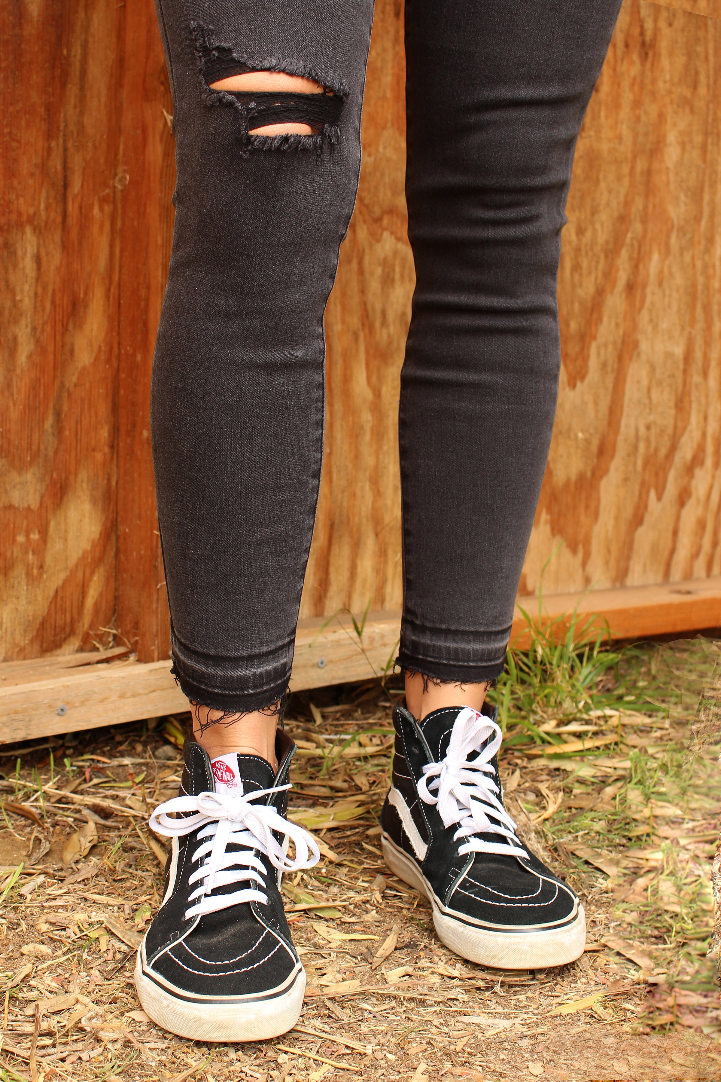 charcoal high waisted jeans