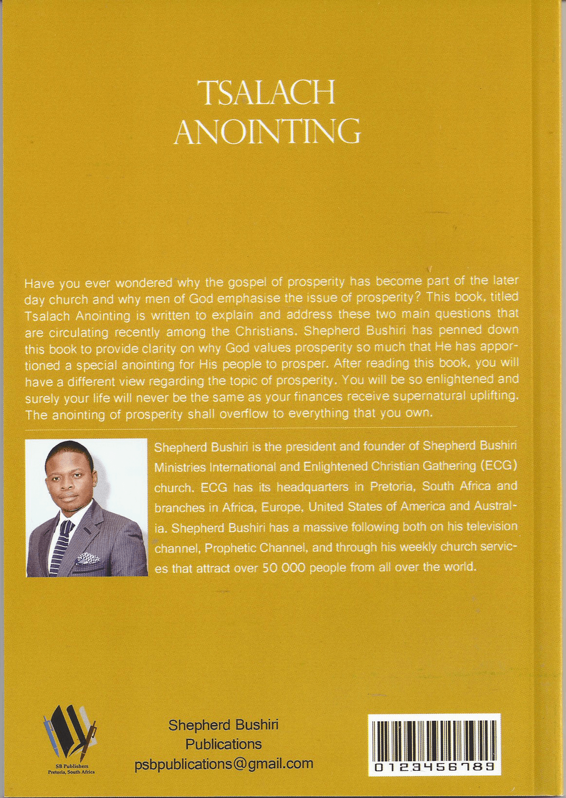 Buy Tsalach Anointing Prophet Shepherd Bushiri Books