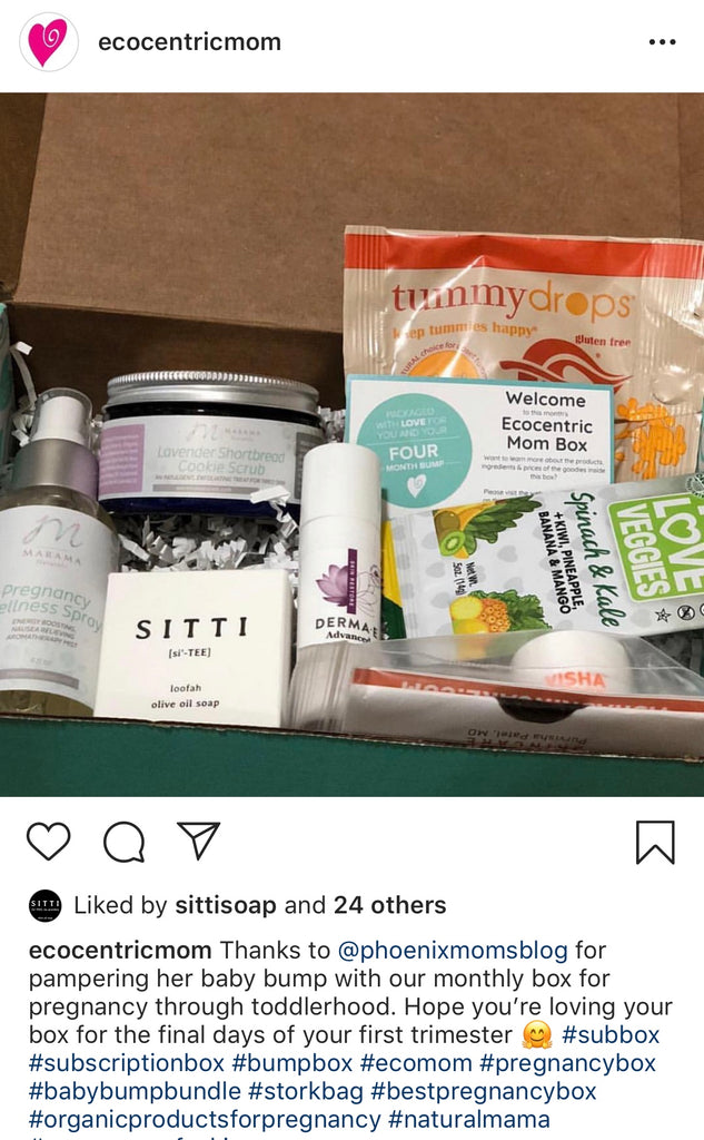 ecocentric mom subscription box for pregnant moms safe products for babies non-toxic safe gentle organic bath and body 
